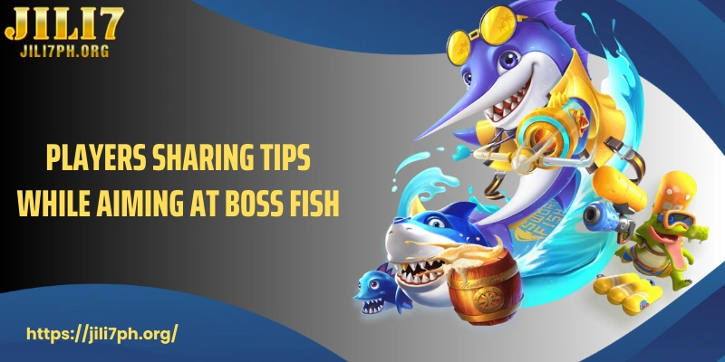 Players sharing tips while aiming at boss fish